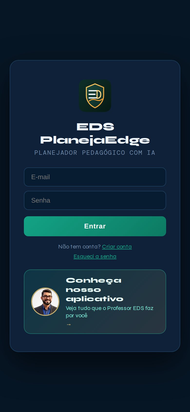 App EDS PlanejaEdge no celular